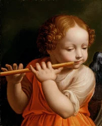 Child Angel Playing a Flute